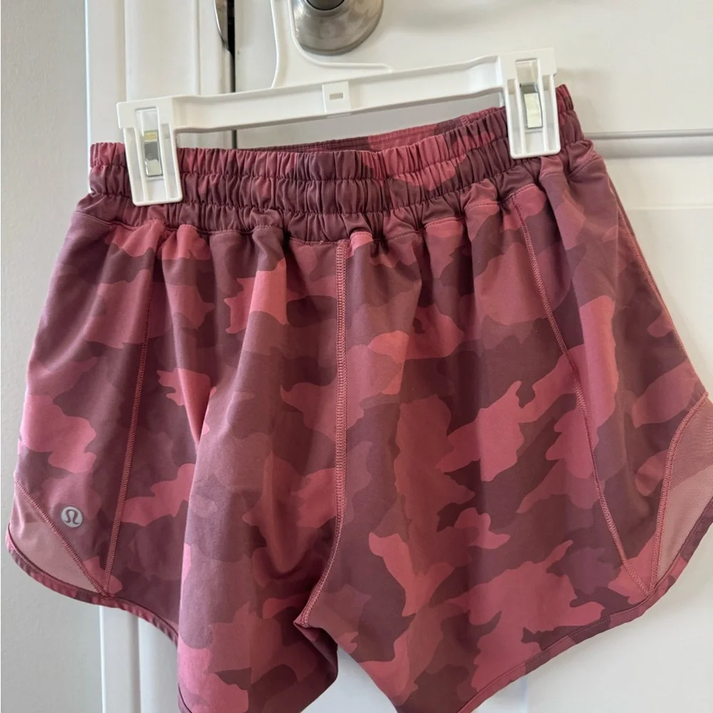 lululemon athletica Pink Camo Athletic Shorts